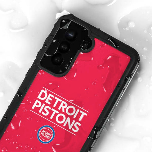 NBA Detroit Pistons Standard - Red Galaxy S24 Plus Waterproof Case